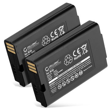 2x 6801570551, B30 Ersatz Akku für Vectron Mobilepro, Mobilepro 2, Mobilepro II - Kartenlesegerät Ersatzakku 6801570551, B30 - Zahlungsterminal Zusatzakku 1800mAh, POS Batterie