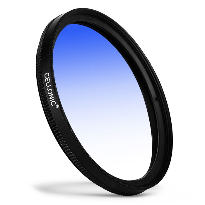 Farbverlauf Filter Blau für Voigtlaender VM 40mm F 2,8 Heliar Ø 37mm Verlauffilter