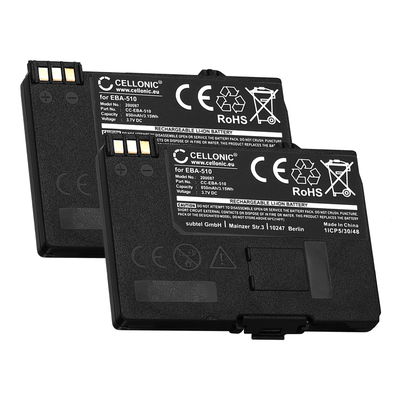 2x Akku für Siemens Gigaset SL55, SL2, SL560, SL550, MC60, C55, M55, S55, A55 EBA-510 (850mAh, 3.7V) von CELLONIC