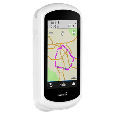 subtel Schutzhülle kompatibel mit Garmin Edge 1030 / Edge 1030 Plus Silikonhülle - Schutz Tasche Silikon Hülle, Fahrrad Navi Case - GPS Cover Bumper Etui weiß