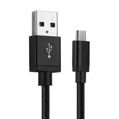 USB Kabel für Logitech Harmony Elite, Harmony 950, Harmony One Ultimate / nVidia Shield TV - Ladekabel 1m 2A Nylon Datenkabel schwarz