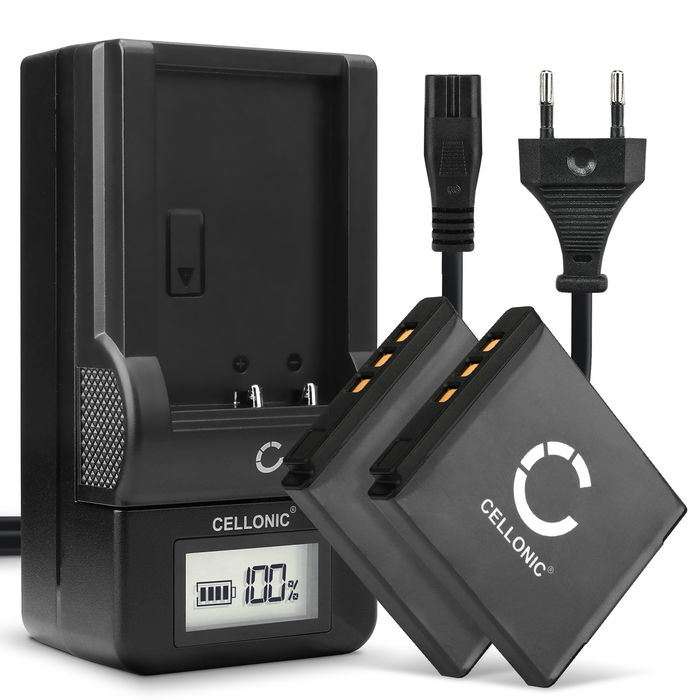 2x Fuji FinePix F800EXR Akku + Ladegerät 700mAh Ersatzakku Batterie von CELLONIC