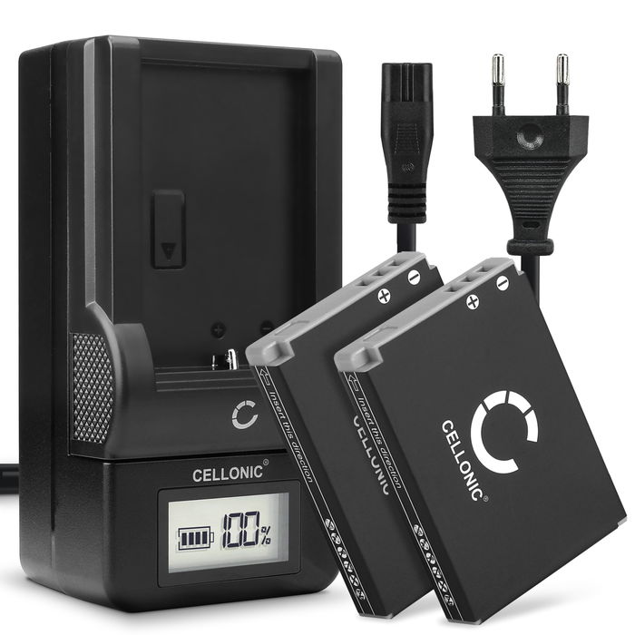 2x Canon Digital IXUS 860 IS Akku + Ladegerät 1120mAh Ersatzakku Batterie von CELLONIC
