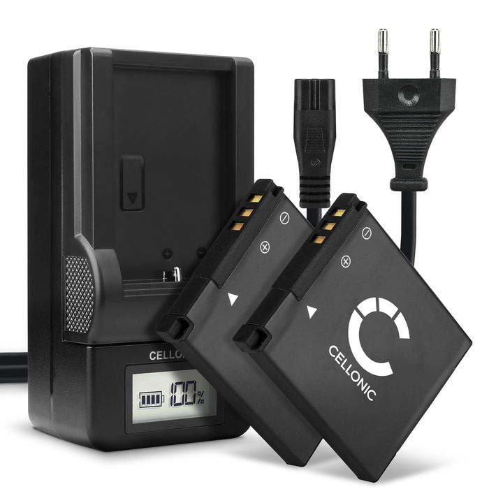 2x Canon PowerShot A3100 IS Akku + Ladegerät 700mAh Ersatzakku Batterie von CELLONIC