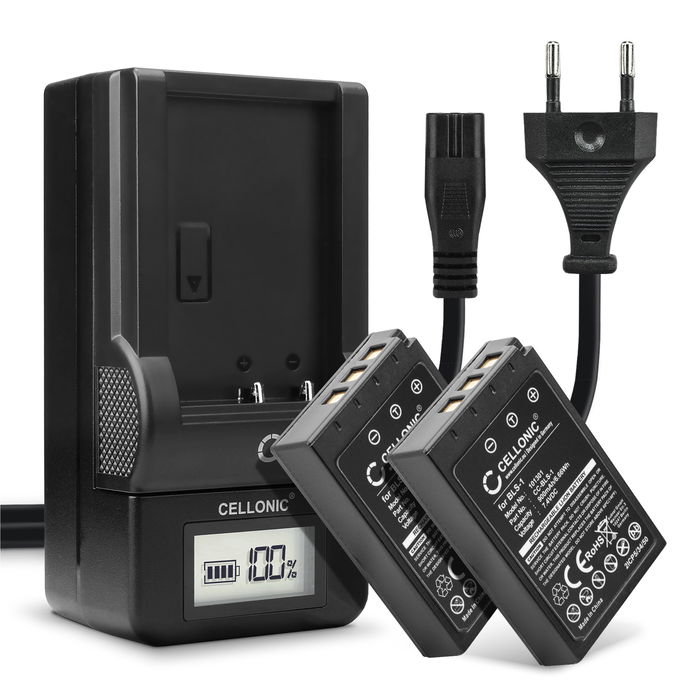 2x Olympus E-420 Akku + Ladegerät 900mAh Ersatzakku Batterie von CELLONIC