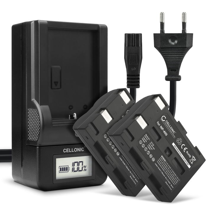 2x Konica Minolta Dynax 5D Akku + Ladegerät 1600mAh Ersatzakku Batterie von CELLONIC