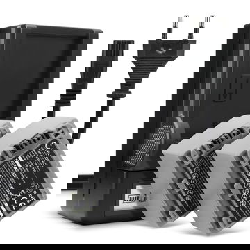 2x Ersatz Akku NP-FP50 -FP70 NP-FH50 -FH70 + Ladegerät für Sony DCR-HC28 HC21 HC23 HC26 HC30 HC32 HC36 HC40 HC96 HDR-HC3 DCR-DVD105 DCR-SR100 Kamera - 1360mAh Ersatzakku Batterie, Ladekabel, Akkuladegerät