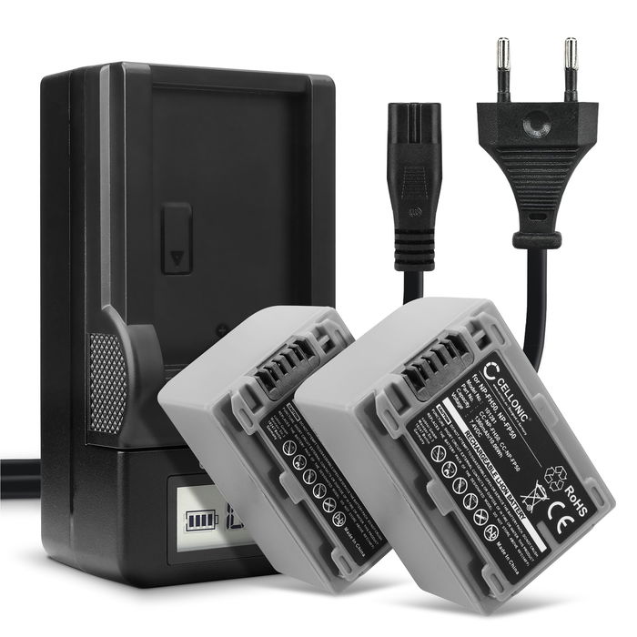 2x Akku für Sony NP-FP70 Ersatzakku 1360mAh Batterie + Ladegerät