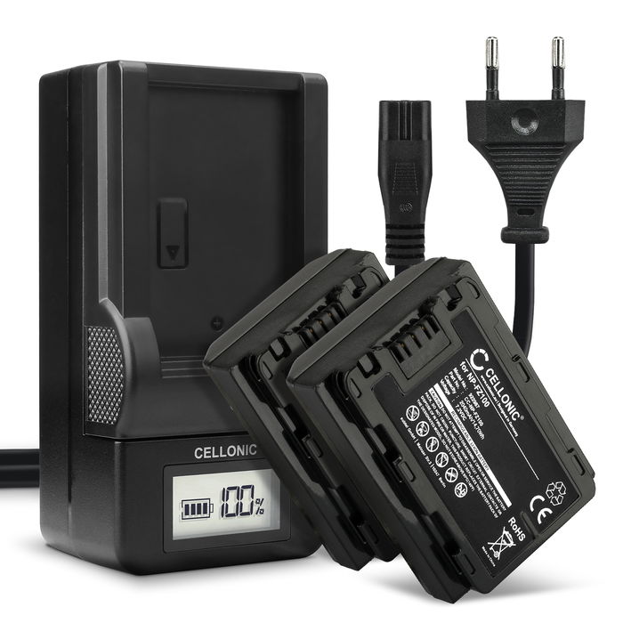 2x Akku für Sony Alpha 7 IV Kamera, Ersatzakku 2040mAh Batterie + Ladegerät