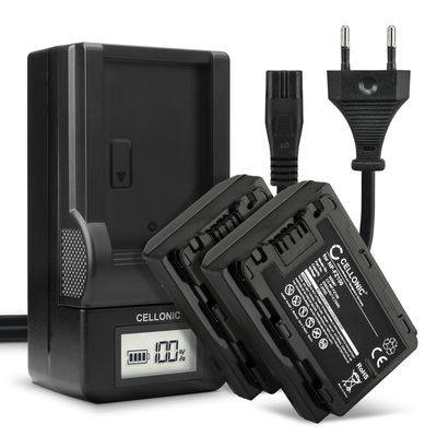 2x Ersatz Akku NP-FZ100 + Ladegerät BC-QZ1 für Sony A7 IV, Alpha 7C, A6600, 7S III, Alpha 1, Sony A9, A7R III, Alpha 7R V Kamera - 2040mAh Ersatzakku Batterie, Ladekabel, Akkuladegerät