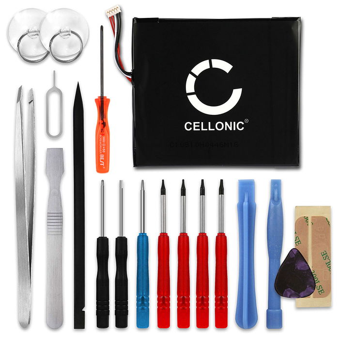 Nintendo HAC-001 Akku + Werkzeug-Set 3600mAh Ersatzakku Batterie von CELLONIC