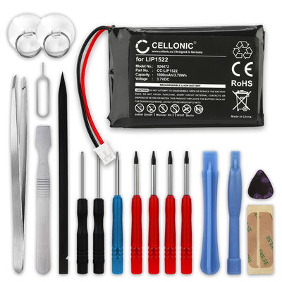 Akku für Sony PlayStation 4 Dualshock 4 Wireless Controller (Version 2) 1000mAh + Werkzeug-Set von CELLONIC