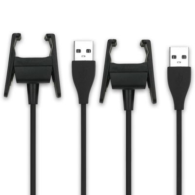 2x FitBit Ladekabel Ersatz - USB Kabel für FitBit Charge 2 Uhr / Fitness Tracker / Smartwatch - 0,20m Datenkabel