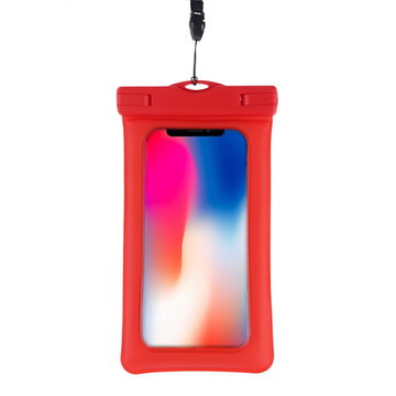 Wasserdichte Tasche / Hülle für Smartphone, GPS, MP3-Player (3" - 5,5") Tasche Case Schutzhülle, rot