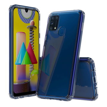 subtel Schutzhülle Backcover kompatibel mit Samsung Galaxy M31 (SM-M315) Handyhülle Handytasche Hülle TPU Handyschutz Tasche Back Case Bumper Transparent