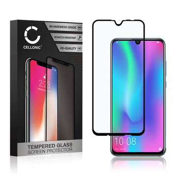 CELLONIC Display Schutzglas kompatibel mit Honor 10 Lite Handyglas - 3D Case-friendly 9H 0,33mm Full Glue schwarz - Handy Schutzfolie Displayschutz Glas Folie, Screen Protector Glass