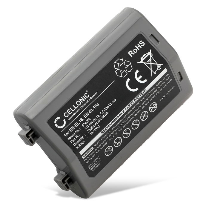 Nikon EN-EL18a Akku 3300mAh Ersatzakku Batterie von subtel