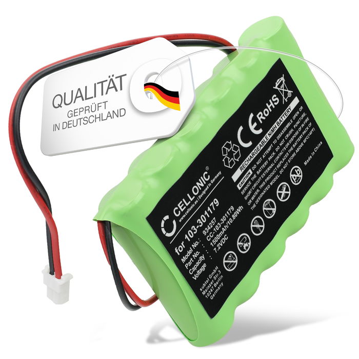 Ersatzakku 103-301179 - Ersatz Akku für Visonic PowerMaster 30 Control Panel 103-301179 - Zusatzakku 1500mAh, Batterie