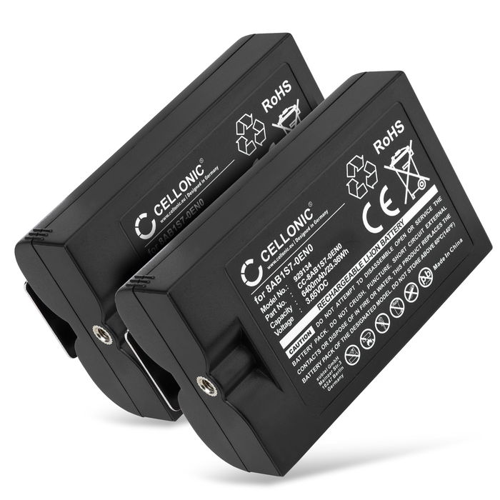 2x Ring Spotlight Cam Plus Wired Akku 6400mAh Ersatzakku Batterie von Cellonic