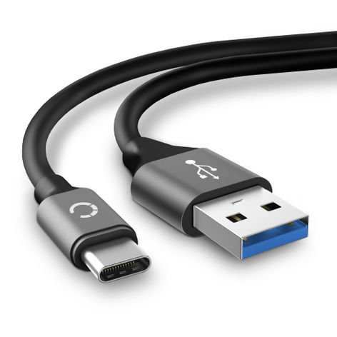 USB-A to USB-C Data Cable 2m for Apple iPhone 17, 17 Pro Max, 17 Pro, 16 Pro Max, 16 Pro, Air; Sony PS5 Controller from CELLONIC