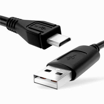 Micro USB auf USB A Navi-Kabel für Mio Cyclo 210, Discover, Discover Connect, Discover Pal, Discover Plus, 215, 215 HC Mitac Mio C210 1A Schnellladedatenkabel schwarz, PVC, 1m von CELLONIC