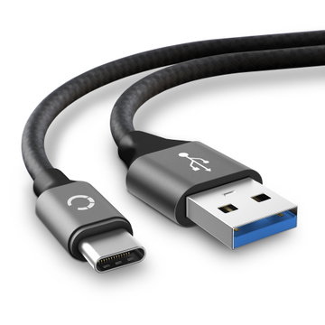 Camera USB Cable for Olympus OM-D E-M1 Mark II OM-D E-M1X 2m Fast Charging Data Cable for Camera 3A Charger Lead Nylon - Grey