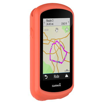 subtel Schutzhülle kompatibel mit Garmin Edge 1030 / Edge 1030 Plus Silikonhülle - Schutz Tasche Silikon Hülle, Fahrrad Navi Case - GPS Cover Bumper Etui orange
