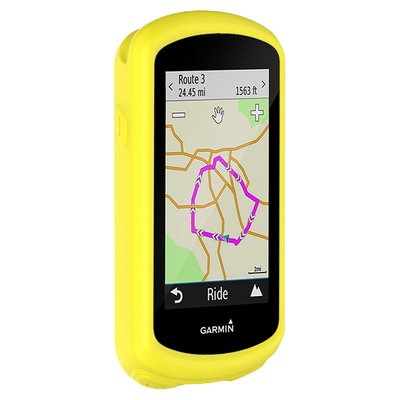 subtel Schutzhülle kompatibel mit Garmin Edge 1030 / Edge 1030 Plus Silikonhülle - Schutz Tasche Silikon Hülle, Fahrrad Navi Case - GPS Cover Bumper Etui gelb