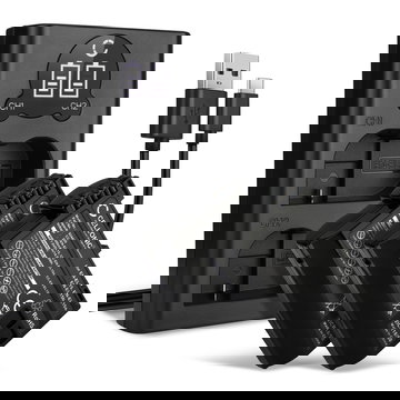 2x Kamera Akku für Nikon D850 D750 D7500 D810 D800 D7100 D7000 D610 D600 D800E EN-EL15 MH-25 - EN-EL15 Ersatzakku 2000mAh + Dual Ladegerät MH-25 Ladekabel, Batterie