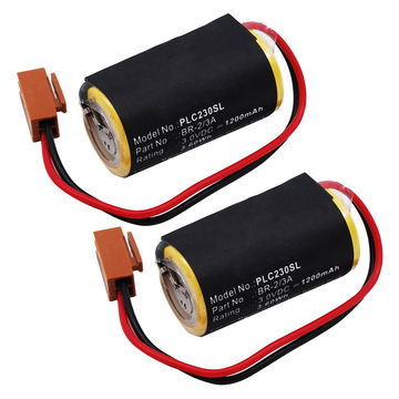 2x Ersatzakku - Ersatz Akku für Panasonic BR-2/3A, BR2/3AE2P, CR17335, CR17335-SE BR-2/3A - Zusatzakku 1200mAh, Batterie