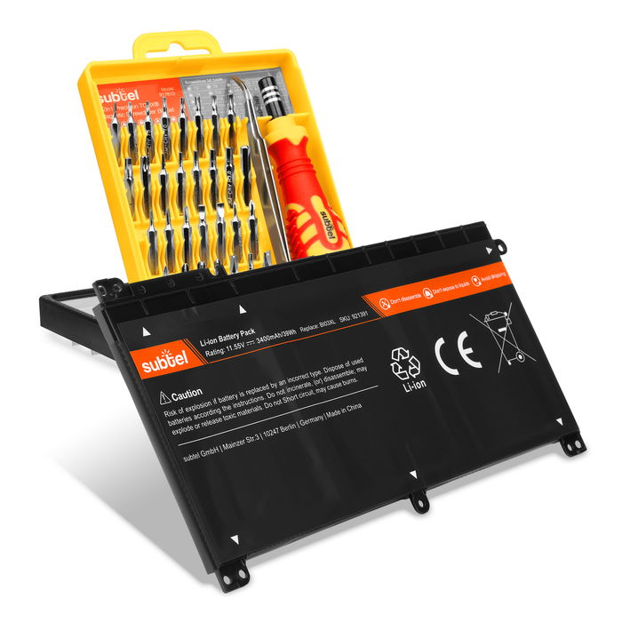 HP Probook X360 11 G1 Akku + Werkzeug-Set 3400mAh Ersatzakku Batterie von subtel