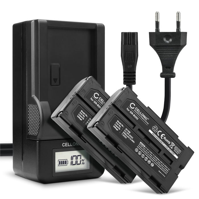 2x Akku für Panasonic NV-GS400 Ersatzakku 2000mAh Batterie + Ladegerät