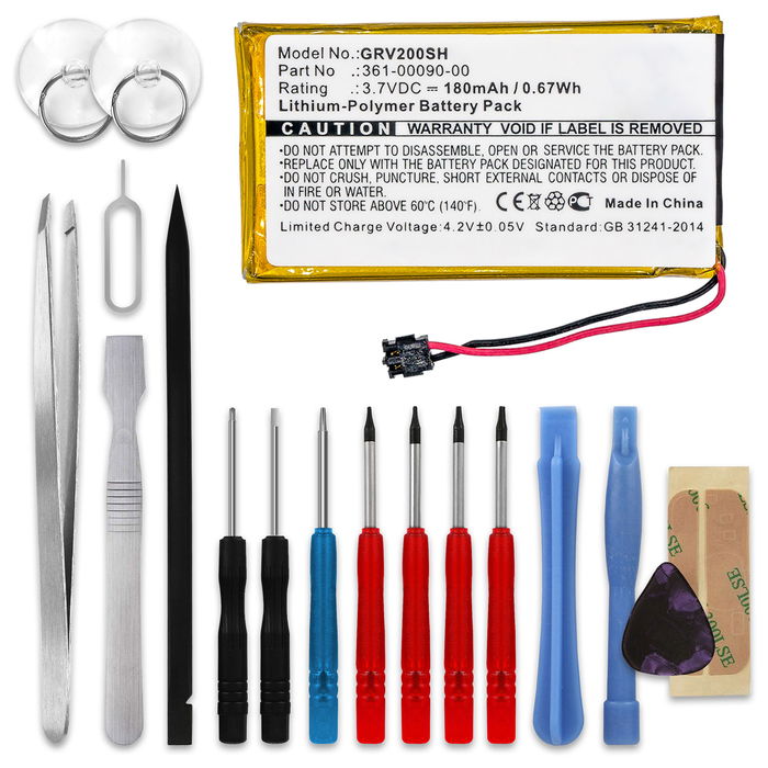 Garmin VivoActive HR Akku + Werkzeug-Set 180mAh Ersatzakku Batterie von CELLONIC