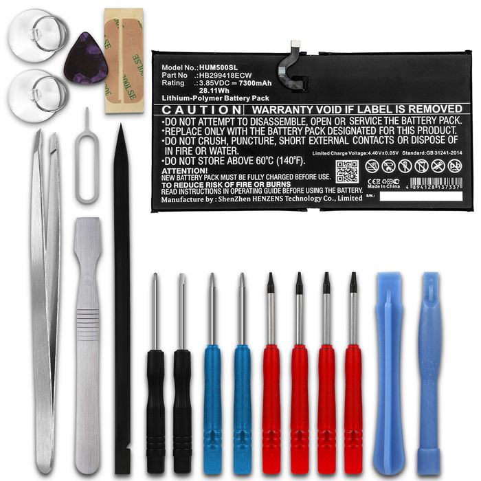 Huawei MediaPad M5 10.8 (CMR-AL09) Akku + Werkzeug-Set 7300mAh Ersatzakku Batterie von subtel
