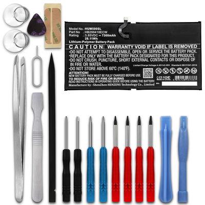 Tablet Ersatz Akku für Huawei MediaPad M5 10.8 / M5 Pro 10.8 - 7300mAh Ersatzakku HB299418ECW Tabletakku + Werkzeug-Set Batterie