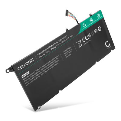 Akku für Dell XPS 13 9350, XPS 13 9343, XPS 13D-9343, 90V7W, JD25G, JHXPY, 0N7T6 7.4V 6100mAh von CELLONIC