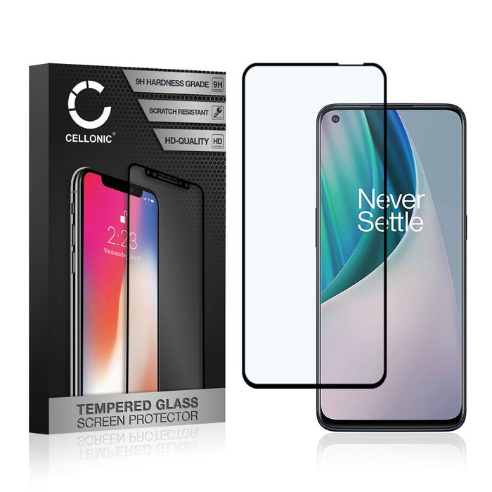 CELLONIC Display Schutzglas kompatibel mit OnePlus Nord N10 5G Handyglas - 3D Full Cover 9H 0,33mm Full Glue schwarz - Handy Schutzfolie Displayschutz Glas Folie, Screen Protector Glass