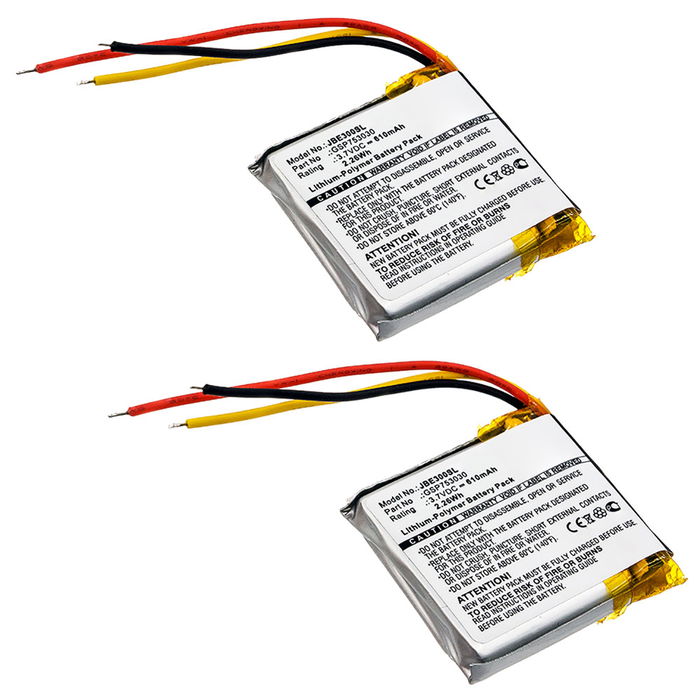 2x JBL GSP753030 Akku 610mAh Ersatzakku Batterie von subtel