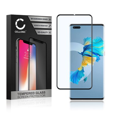 CELLONIC Display Schutzglas kompatibel mit Huawei Mate 40 Pro Handyglas - 3D Full Cover 9H 0,33mm Full Glue schwarz - Handy Schutzfolie Displayschutz Glas Folie, Screen Protector Glass