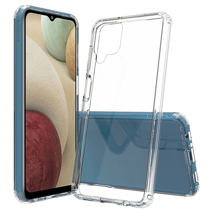 subtel Schutzhülle Backcover kompatibel mit Samsung Galaxy A12 (SM-A125) Handyhülle Handytasche Hülle TPU Handyschutz Tasche Back Case Bumper Transparent