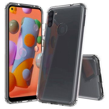 subtel Schutzhülle Backcover kompatibel mit Samsung Galaxy A11 (SM-A115) / Galaxy M11 (SM-M115) Handyhülle Handytasche Hülle TPU Handyschutz Tasche Back Case Bumper Transparent