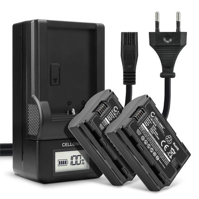 2x Ersatz Akku NP-W235 + Ladegerät NP W235 für FujiFilm X-T4 / GFX 50S II / GFX100S / X-H2S Kamera - 2000mAh Ersatzakku Batterie, Ladekabel, Akkuladegerät