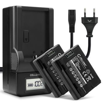 2x Ersatz Akku NP-W235 + Ladegerät NP W235 für FujiFilm X-T4 / GFX 50S II / GFX100S / X-H2S Kamera - 2250mAh Ersatzakku Batterie, Ladekabel, Akkuladegerät