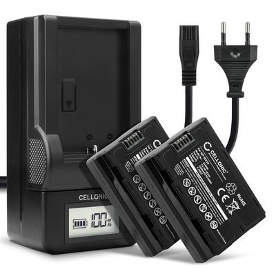 2x Ersatz Akku NP-W235 + Ladegerät NP W235 für FujiFilm X-T4 / GFX 50S II / GFX100S / X-H2S Kamera - 2250mAh Ersatzakku Batterie, Ladekabel, Akkuladegerät