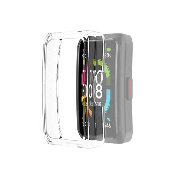 subtel Schutzhülle für Honor Band 6 Bumper Case für 360° Schutz v. Gehäuse u. Touch Bildschirm - Smartwatchcase, Hülle Protector, Transparent