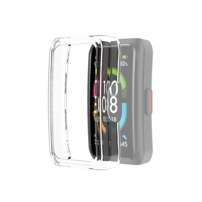 subtel Schutzhülle für Honor Band 6 Bumper Case für 360° Schutz v. Gehäuse u. Touch Bildschirm - Smartwatchcase, Hülle Protector, Transparent