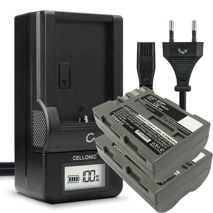 2x Akku für Fuji FinePix A205S, FinePix A205S Zoom, FinePix S5 Pro NP-150 (1500mAh, 7.4V) + Ladegerät von CELLONIC