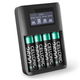 4x Akku 2600mAh+ Ladegerät