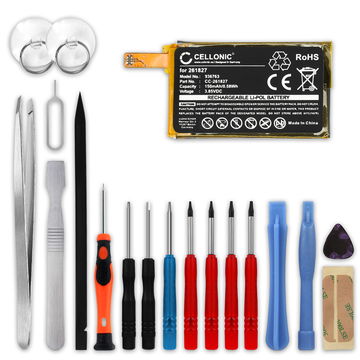 261827, R-41021555 Ersatz Akku für FitBit Versa (FB504, FB505) Smartwatch Ersatzakku + Werkzeug-Set - 150mAh Fitnessuhr Austauschakku, Batterie