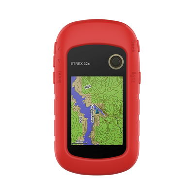 subtel Schutzhülle kompatibel mit Garmin eTrex 10 eTrex 20 eTrex 20x eTrex 22x eTrex 30 eTrex 30x eTrex 32x Silikonhülle - Schutz Tasche Silikon Hülle, Fahrrad Navi Case - GPS Cover Bumper Etui rot